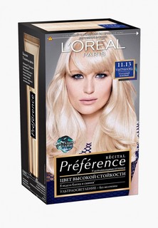 Краска для волос LOreal Paris LOreal "Preference", оттенок 11.13, Бежевый Ультраблонд