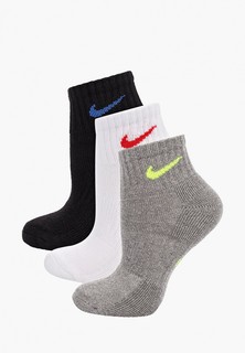 Носки 3 пары Nike KIDS PERFORMANCE CUSHIONED QUARTER TRAINING SOCKS (3 PAIR)