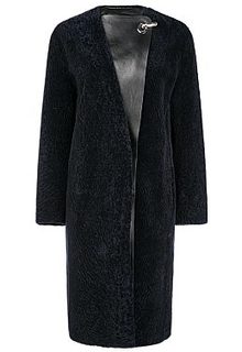 Пальто из овчины с кожаной отделкой Virtuale Fur Collection