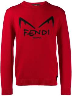 Fendi джемпер с декором Diabolic Eyes
