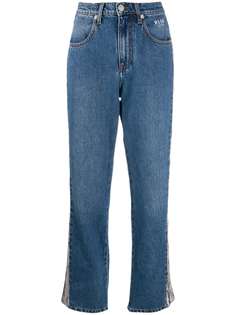 MSGM джинсы с тиснением под кожу питона