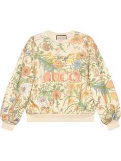 Gucci толстовка оверсайз с принтом Flora