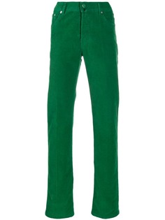 Kiton вельветовые брюки прямого кроя