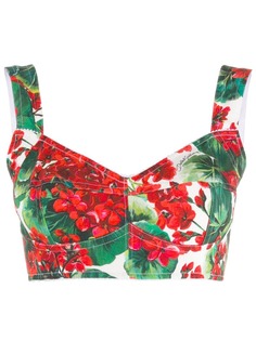 Dolce & Gabbana топ-бюстье с цветочным принтом