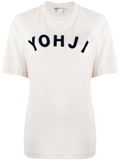 Y-3 футболка с принтом Yohji
