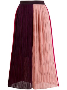 Semicouture плиссированная юбка в стиле колор-блок