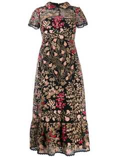 Red Valentino платье с цветочной вышивкой