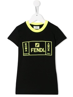 Fendi Kids футболка с логотипом