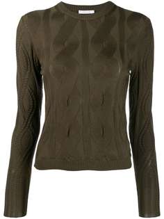 Chloé фактурный топ с длинными рукавами