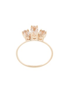 Natalie Marie золотое кольцо Tiny Marquise Sun Rutilated с кварцем