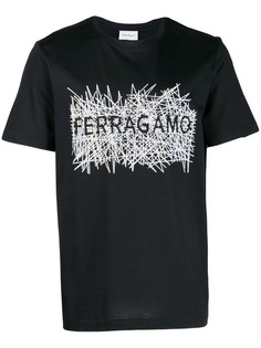 Salvatore Ferragamo футболка с контрастным логотипом