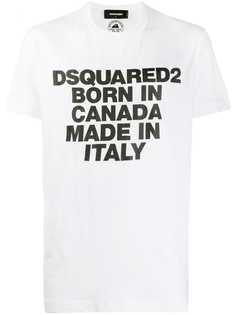 Dsquared2 футболка с круглым вырезом и надписью