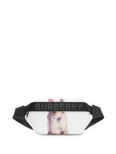 Burberry поясная сумка среднего размера с принтом