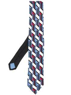 Prada галстук с геометричным узором