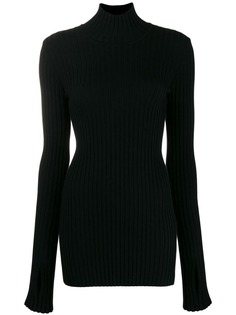 Paco Rabanne свитер с высоким воротником в рубчик