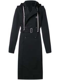 Rick Owens тренч с капюшоном