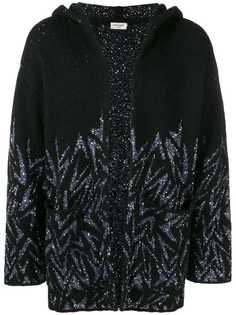 Saint Laurent трикотажная толстовка с капюшоном
