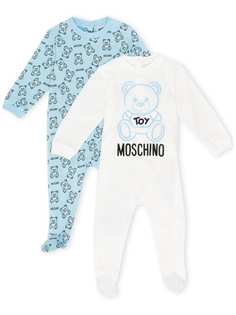 Moschino Kids комбинезон для новорожденного с логотипом