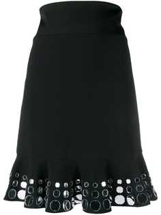 David Koma декорированная юбка с завышенной талией