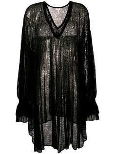 Saint Laurent прозрачный топ в стиле оверсайз