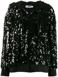 MSGM худи с логотипом и пайетками