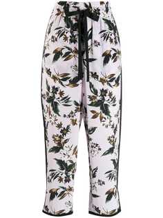Diane von Furstenberg укороченные брюки с цветочным принтом