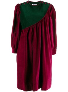 Batsheva бархатное двухцветное платье
