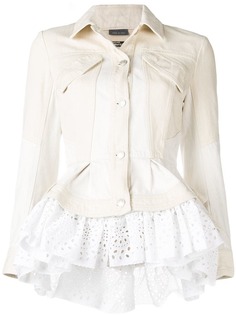 Alexander McQueen джинсовая куртка с оборками