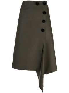 Sacai юбка миди А-силуэта