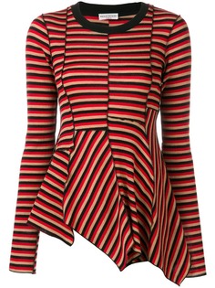 Sonia Rykiel джемпер асимметричного кроя в полоску