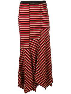 Sonia Rykiel юбка асимметричного кроя в полоску