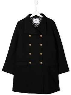 Msgm Kids двубортное пальто