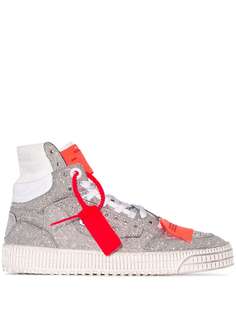 Off-White высокие кроссовки Off Court с блестками