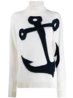 Nº21 джемпер с высоким воротником и узором