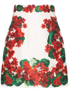 Dolce & Gabbana юбка А-силуэта Geranium с принтом