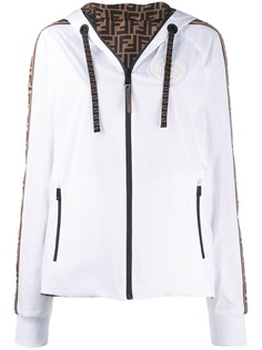 Fendi monogram trim hooded jacket