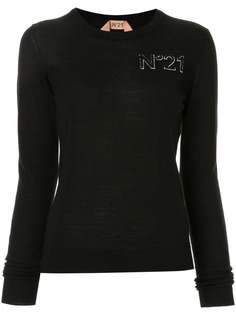 Nº21 джемпер с логотипом на груди
