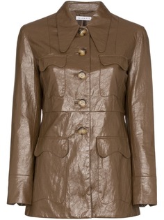 Rejina Pyo faux leather single-breasted blazer