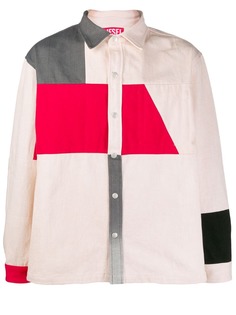 Diesel Red Tag colour block shirt jacket