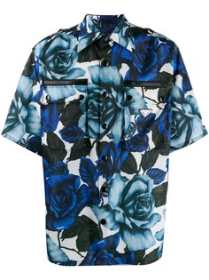 Prada рубашка с короткими рукавами и цветочным принтом