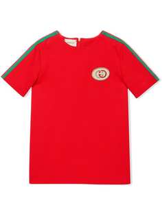 Gucci Kids футболка с логотипом GG и отделкой Web