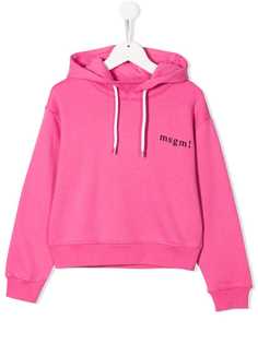 Msgm Kids худи с вышитым логотипом