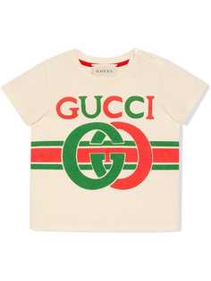 Gucci Kids футболка со логотипом GG