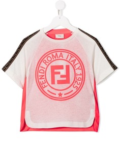 Fendi Kids футболка в стиле колор-блок