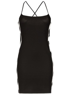 Off-White платье мини с диагональными полосками