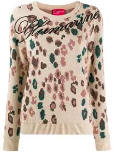 Blumarine джемпер с цветочным узором и логотипом