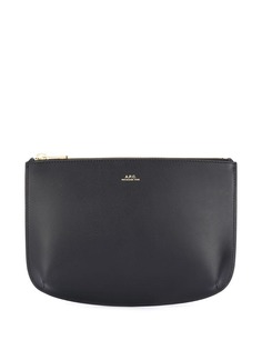 A.P.C. клатч с тисненым логотипом