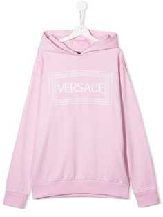 Young Versace толстовка с капюшоном и логотипом