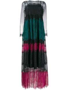 Twin-Set платье в стиле колор-блок с кружевом