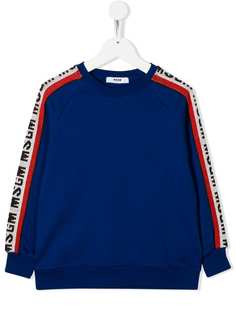 Msgm Kids свитер с контрастными полосками и логотипом